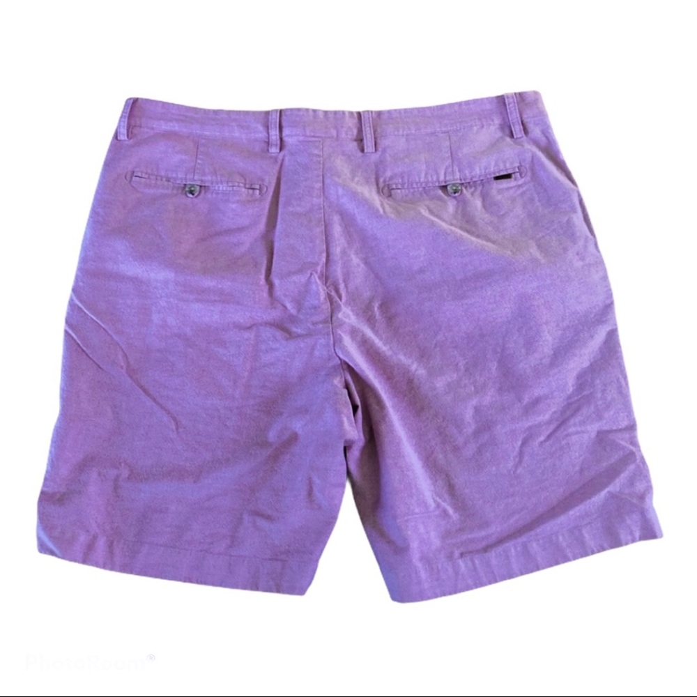 Bermuda Oxford shorts stretch pink chambray size 40 waist - Picture 4 of 10